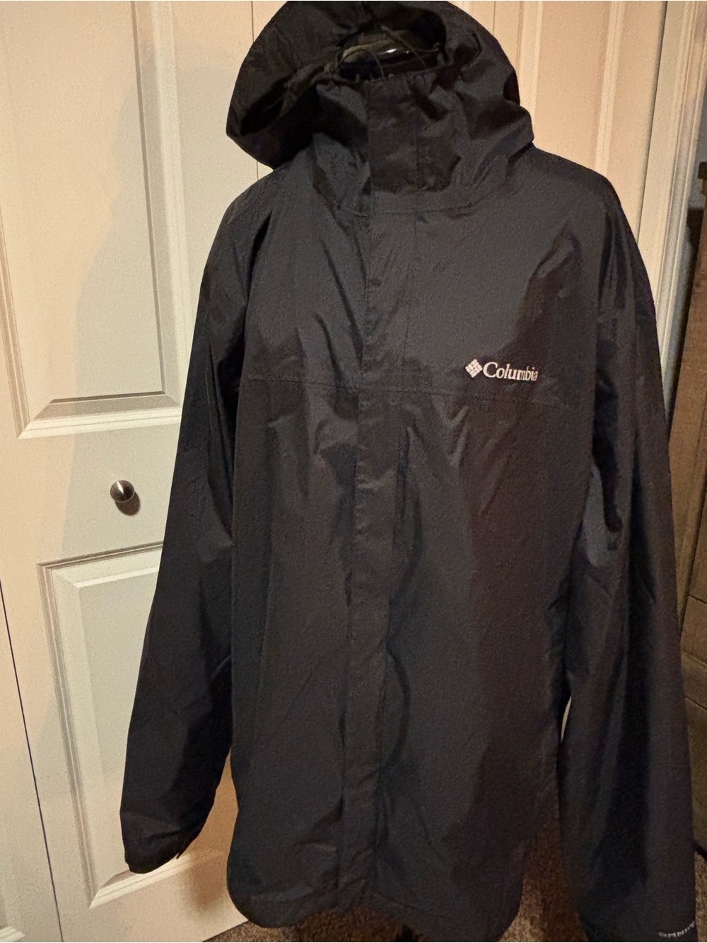 Columbia Omni-Tech Black Hooded Jacket with Mesh Lining